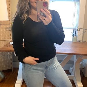 ❤️ J.Crew Black Long Sleeve Top